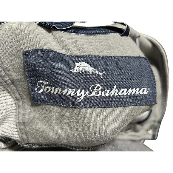 Tommy Bahama Long Sleeve Henley Shirt Mens L Gray Sweatshirt Sweater Snap‎ - Picture 4 of 8